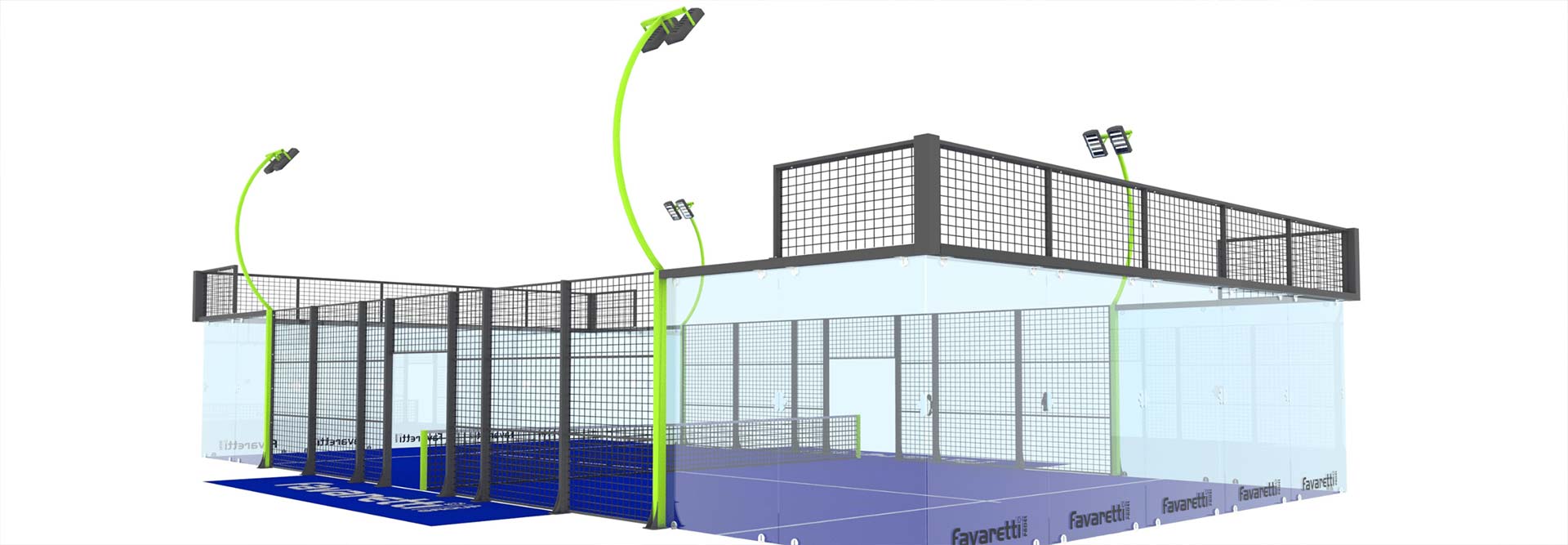 Campo Infinity, il campo superpanoramico di Favaretti Padel